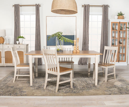 Kirby 5-piece Rectangular Dining Table Set Rustic Off White