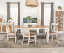 Kirby 5-piece Rectangular Dining Table Set Rustic Off White