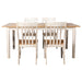 Coaster Kirby Dining Set Natural and Rustic Off White Set of 5