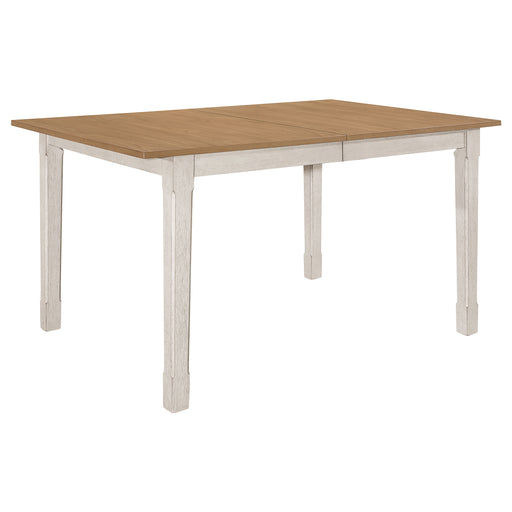 Kirby 71-inch Extension Leaf Dining Table Rustic Off White