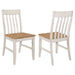 Coaster Kirby Slat Back Side Chair (Set of 2) Natural and Rustic Off White Default Title