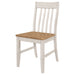 Coaster Kirby Slat Back Side Chair (Set of 2) Natural and Rustic Off White Default Title