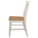 Coaster Kirby Slat Back Side Chair (Set of 2) Natural and Rustic Off White Default Title