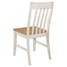 Coaster Kirby Slat Back Side Chair (Set of 2) Natural and Rustic Off White Default Title