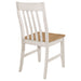 Coaster Kirby Slat Back Side Chair (Set of 2) Natural and Rustic Off White Default Title