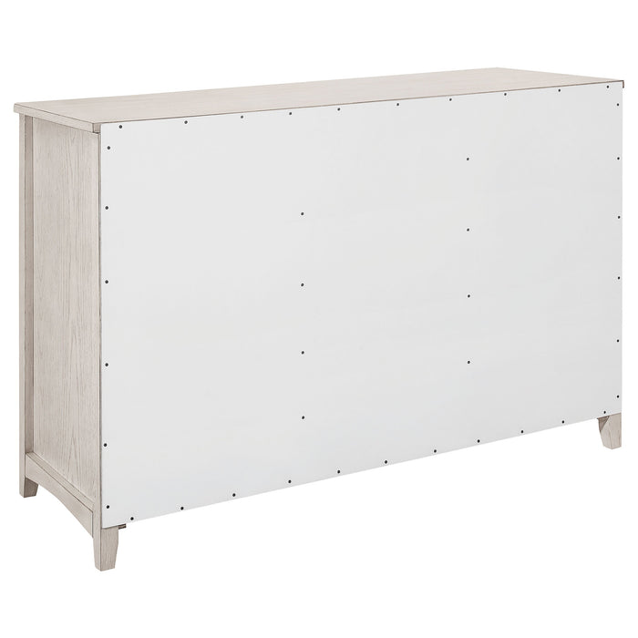 Coaster Kirby 3-drawer Rectangular Server with Adjustable Shelves Natural and Rustic Off White Default Title