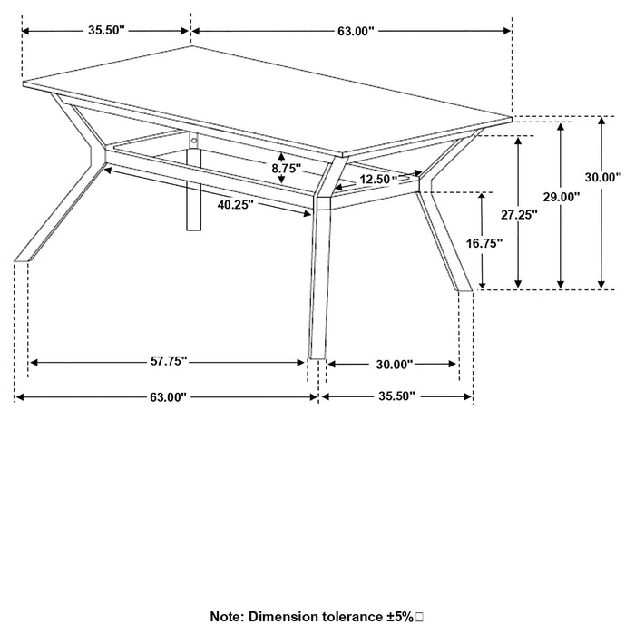 Parkersburg Rectangle Dining Table Paladina and Natural Walnut