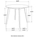 Coaster Breckenridge Round Dining Table Matte White and Natural Oak Default Title