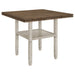 Coaster Sarasota Counter Height Table with Shelf Storage Nutmeg and Rustic Cream Default Title