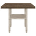 Coaster Sarasota Counter Height Table with Shelf Storage Nutmeg and Rustic Cream Default Title