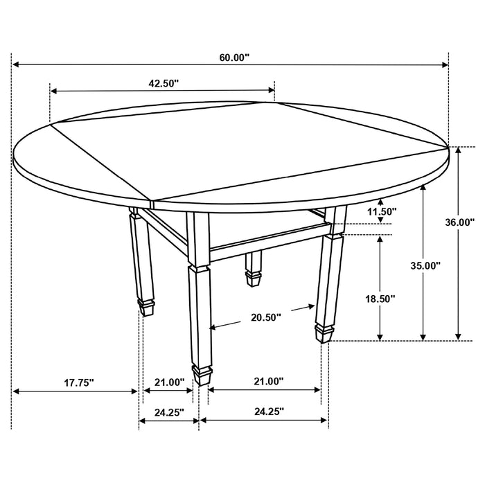 Coaster Sarasota Counter Height Table with Shelf Storage Nutmeg and Rustic Cream Default Title