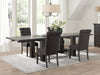 Coaster Calandra Rectangular Dining Set with Extension Leaf Vintage Java and Grey Grey Set of 5