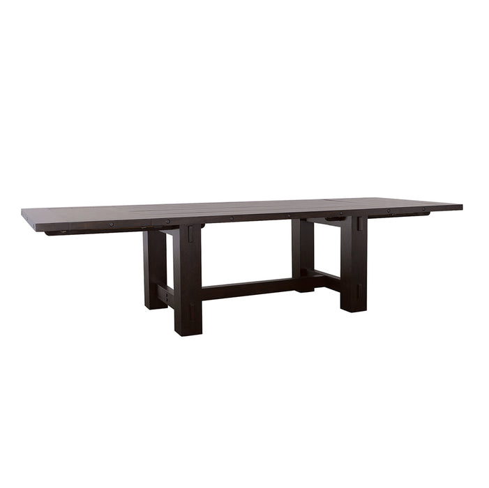 Coaster Calandra Rectangle Dining Table with Extension Leaf Vintage Java Default Title