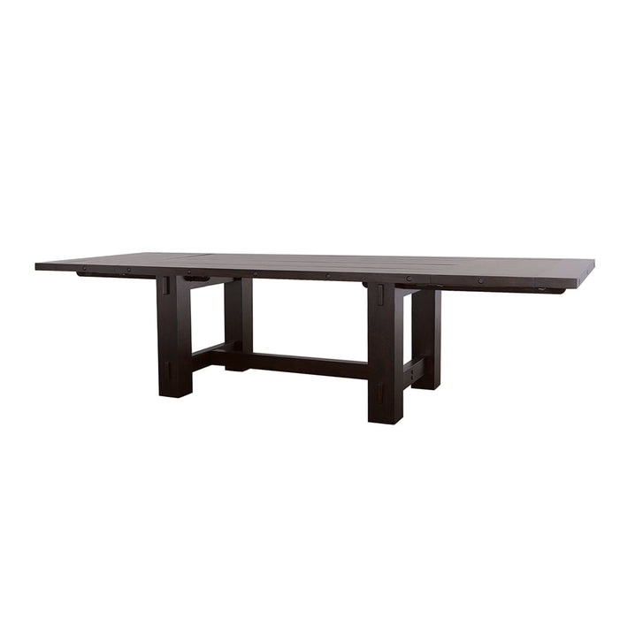 Coaster Calandra Rectangle Dining Table with Extension Leaf Vintage Java Default Title