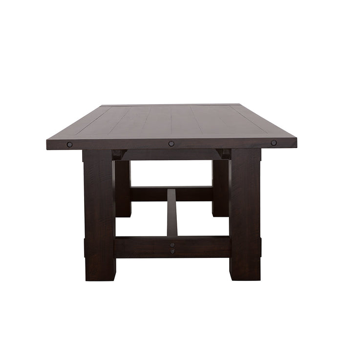 Coaster Calandra Rectangle Dining Table with Extension Leaf Vintage Java Default Title