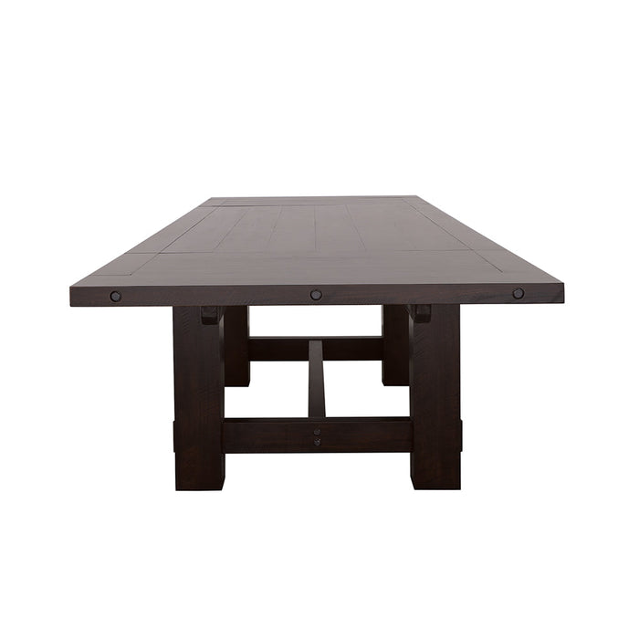 Coaster Calandra Rectangle Dining Table with Extension Leaf Vintage Java Default Title