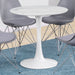 Coaster Arkell 30-inch Round Pedestal Dining Table White Default Title