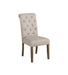 Coaster Balboa Tufted Back Side Chairs Rustic Brown and Grey (Set of 2) Beige