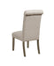 Coaster Balboa Tufted Back Side Chairs Rustic Brown and Grey (Set of 2) Beige