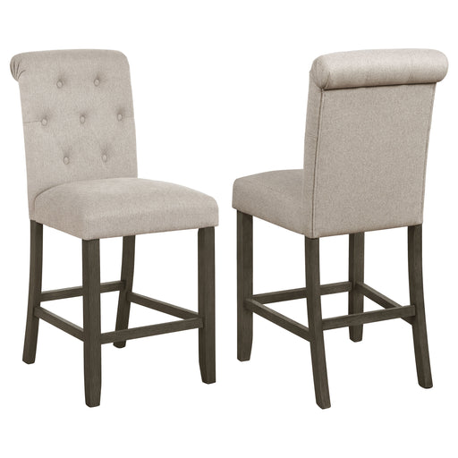 Balboa Fabric Upholstered Counter Chair Beige (Set of 2)