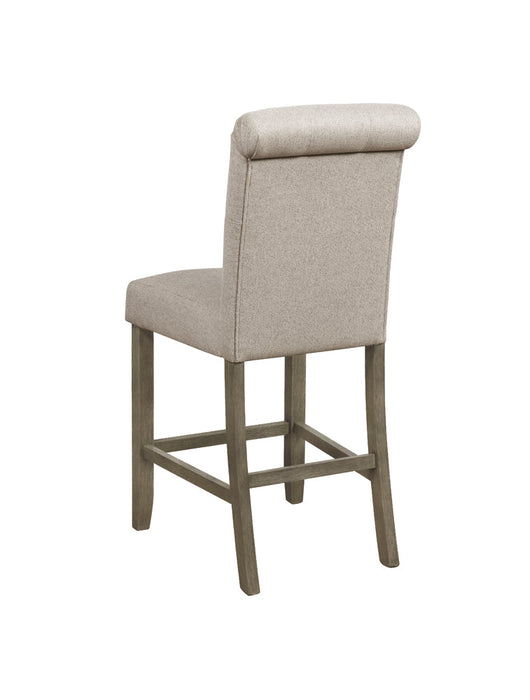 Coaster Balboa Tufted Back Bar Stools Beige and Rustic Brown (Set of 2) Brown Counter Height