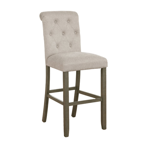 Coaster Balboa Tufted Back Bar Stools Beige and Rustic Brown (Set of 2) Beige Bar Height