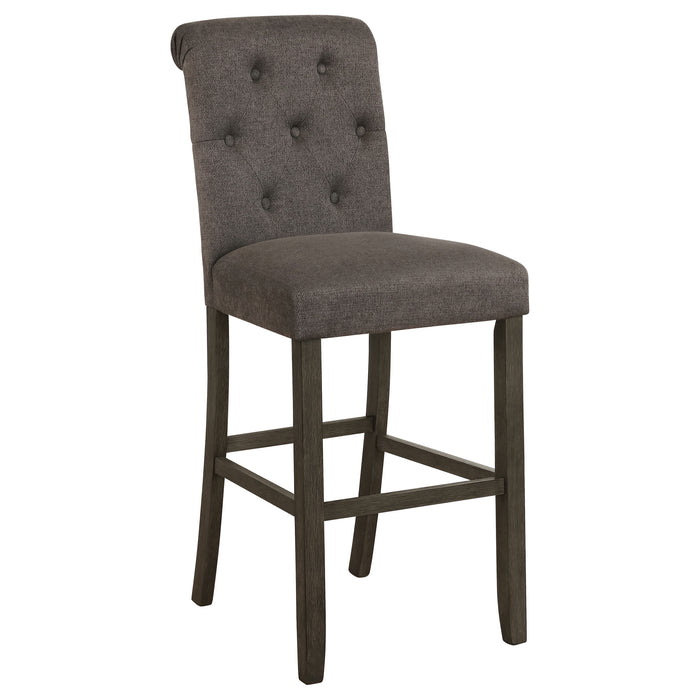 Balboa Fabric Upholstered Bar Chair Grey (Set of 2)