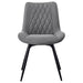 Coaster Diggs Upholstered Tufted Swivel Dining Chairs Grey and Gunmetal (Set of 2) Default Title