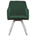 Coaster Arika Channeled Back Swivel Dining Chair Green Default Title