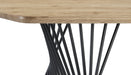 Coaster Altus Swirl Base Dining Table Natural Oak and Gunmetal Default Title