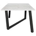 Coaster Mayer Rectangular Dining Table Faux White Marble and Gunmetal Default Title