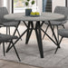 Coaster Neil Round Wood Top Dining Table Concrete and Black Default Title