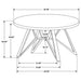 Coaster Neil Round Wood Top Dining Table Concrete and Black Default Title