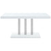 Coaster Brooklyn Dining Set White and Chrome Default Title