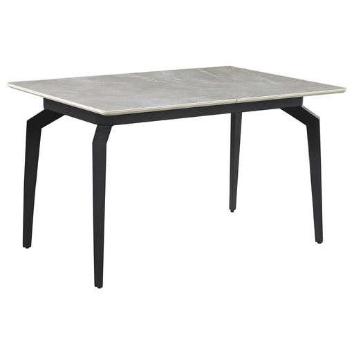 Coaster Mina Rectangular Dining Table Grey Ceramic and Sandy Black Default Title