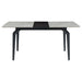 Coaster Mina Rectangular Dining Table Grey Ceramic and Sandy Black Default Title