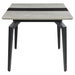 Coaster Mina Rectangular Dining Table Grey Ceramic and Sandy Black Default Title