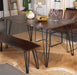 Coaster Topeka Live-edge Dining Table Mango Cocoa and Gunmetal Default Title