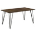 Coaster Topeka Live-edge Dining Table Mango Cocoa and Gunmetal Default Title