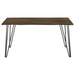 Coaster Topeka Live-edge Dining Table Mango Cocoa and Gunmetal Default Title