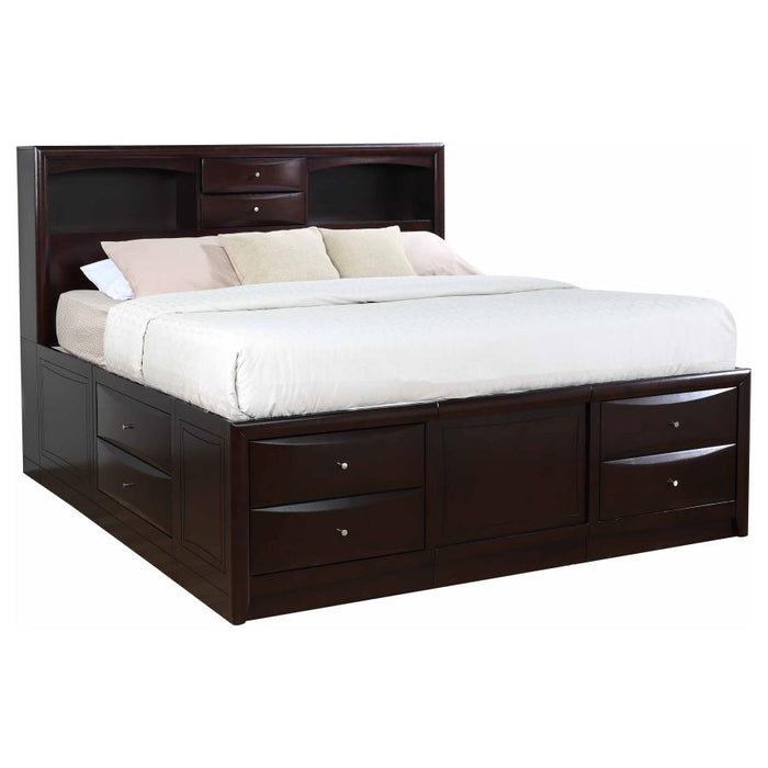 Phoenix 4-piece Eastern King Bedroom Set Cappuccino