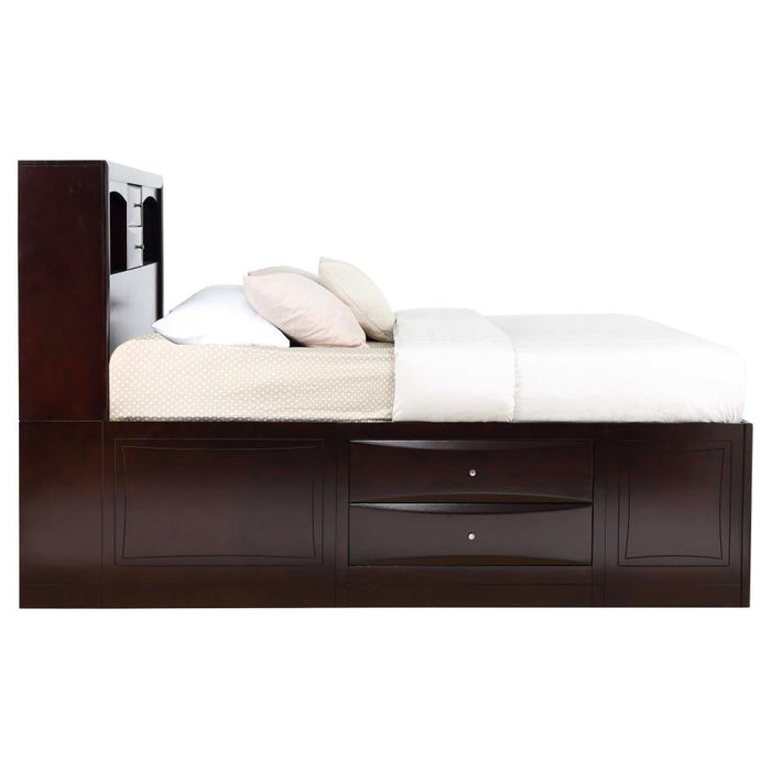 Phoenix 4-piece Eastern King Bedroom Set Cappuccino