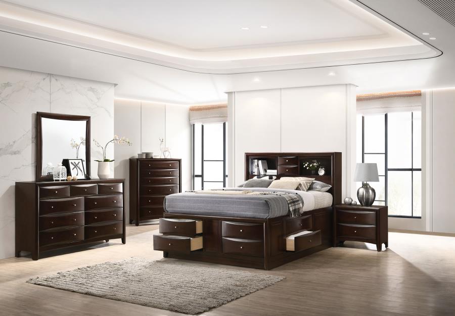 Phoenix 5-piece Queen Bedroom Set Cappuccino