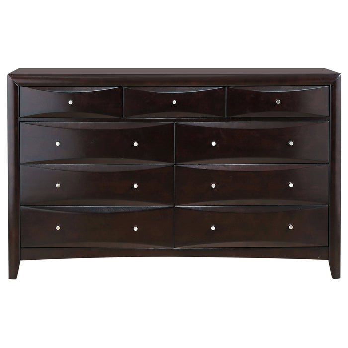 Coaster Phoenix 9-drawer Dresser Deep Cappuccino Default Title