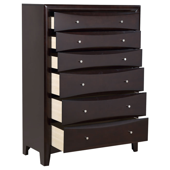 Coaster Phoenix 6-drawer Chest Deep Cappuccino Default Title