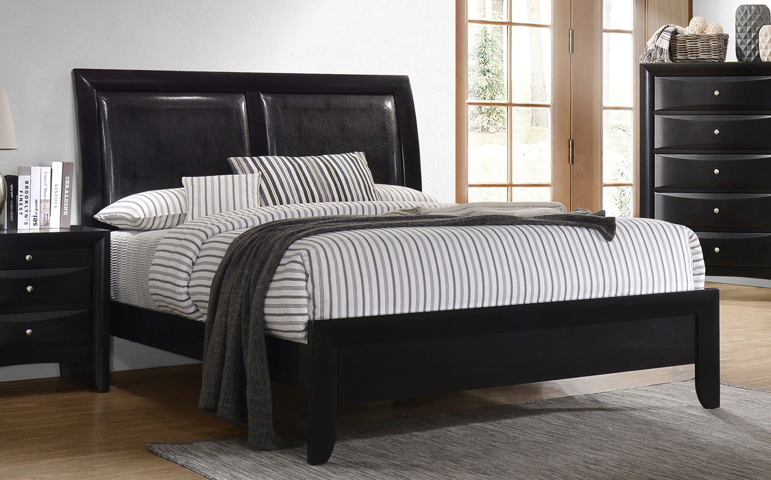 Coaster Briana Upholstered Panel Bed Black Cal King