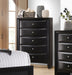 Coaster Briana Rectangular 5-drawer Chest Black Default Title