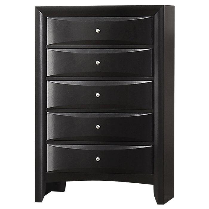 Coaster Briana Rectangular 5-drawer Chest Black Default Title