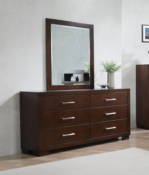 Coaster Jessica 6-drawer Dresser with Mirror Cappuccino With Mirror