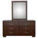 Coaster Jessica 6-drawer Dresser with Mirror Cappuccino No Mirror